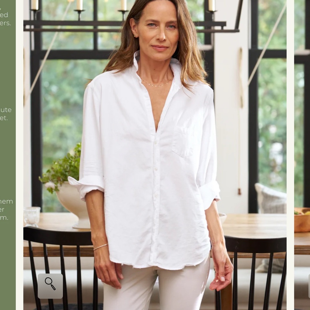 Frank & Eileen White Denim Button-Up Shirt